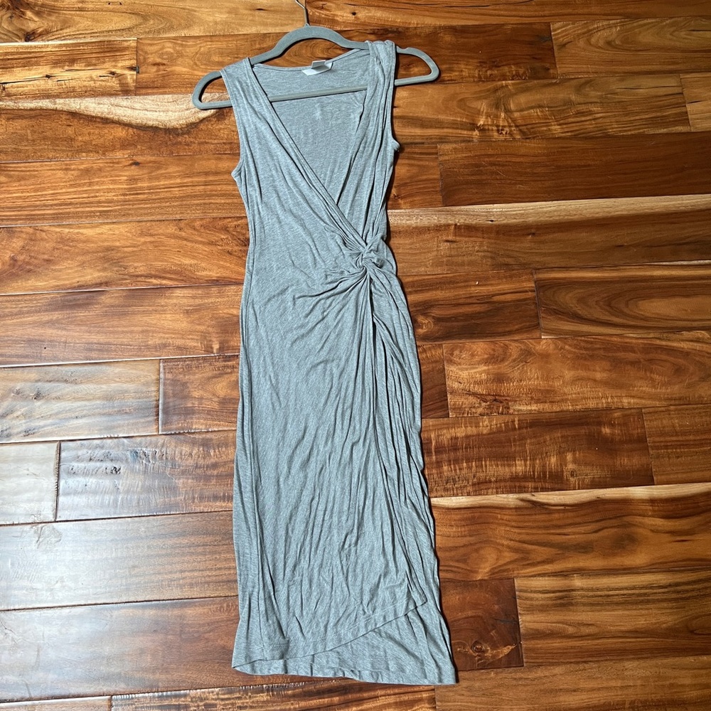 H&M gray wrap dress- Size XS